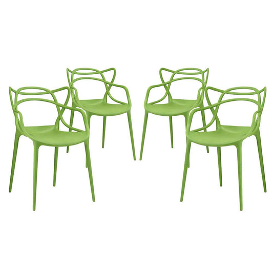 Modway - Entangled Dining Set (Set of 4) - EEI-2348-GRN-SET veiw 1