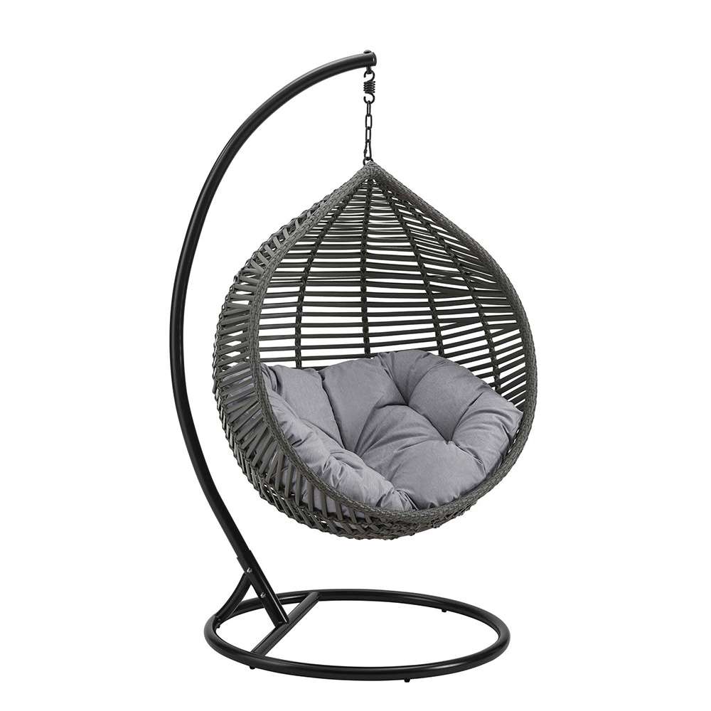 Modway - Garner Teardrop Outdoor Patio Swing Chair - EEI-3614-GRY-GRY veiw 1