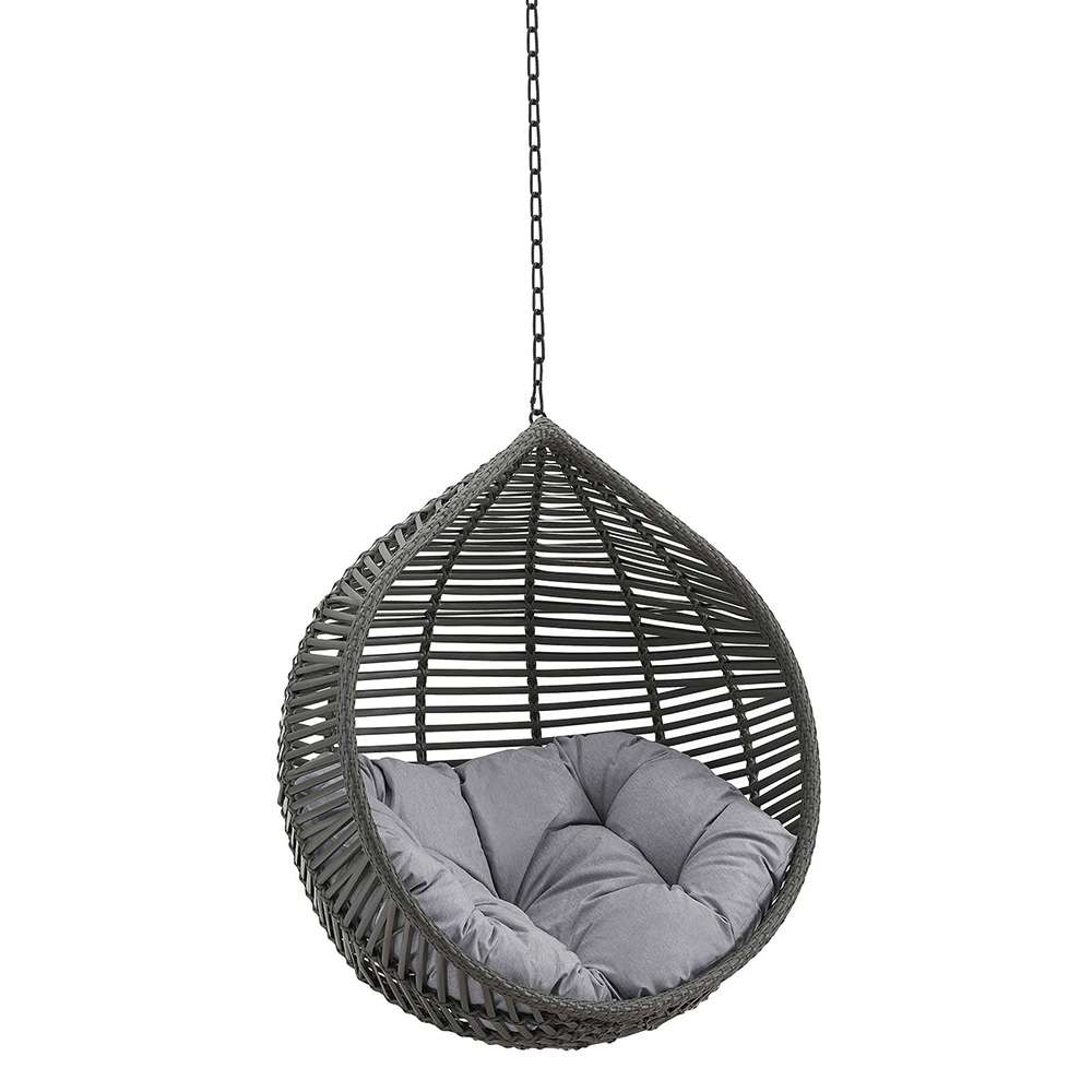 Modway - Garner Teardrop Outdoor Patio Swing Chair Without Stand - EEI-3637-GRY-GRY veiw 1