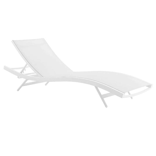 Modway - Glimpse Outdoor Patio Mesh Chaise Lounge Chair - EEI-3300-WHI-WHI veiw 1