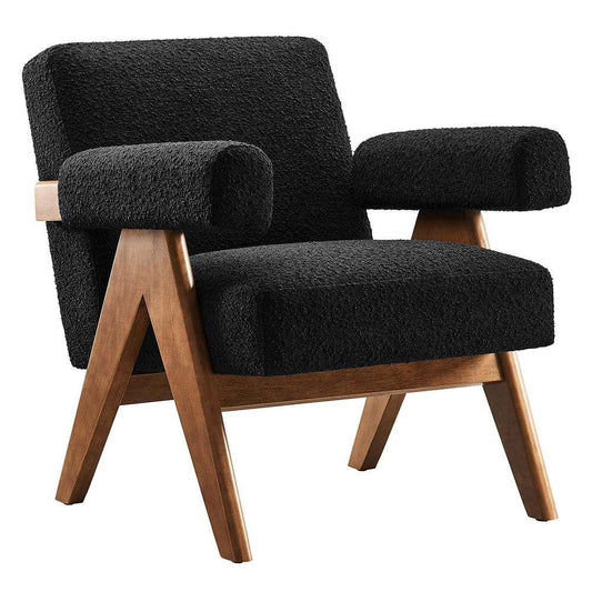 Modway - Lyra Boucle Fabric Armchair - EEI-6502-BLK veiw 1