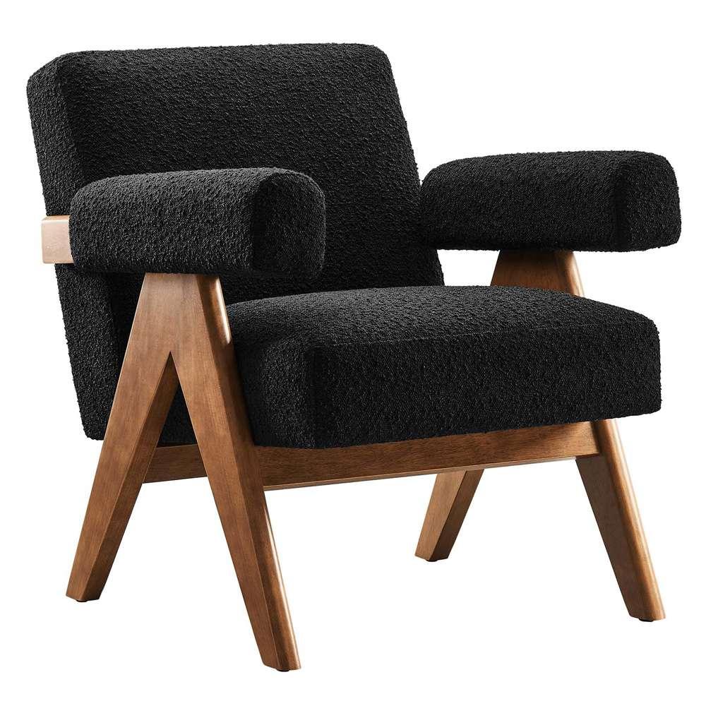 Modway - Lyra Boucle Fabric Armchair - EEI-6502-BLK veiw 2