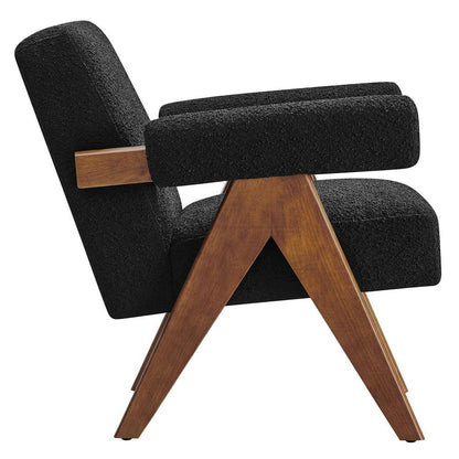 Modway - Lyra Boucle Fabric Armchair - (Set of 2) - EEI-6703-BLK veiw 4