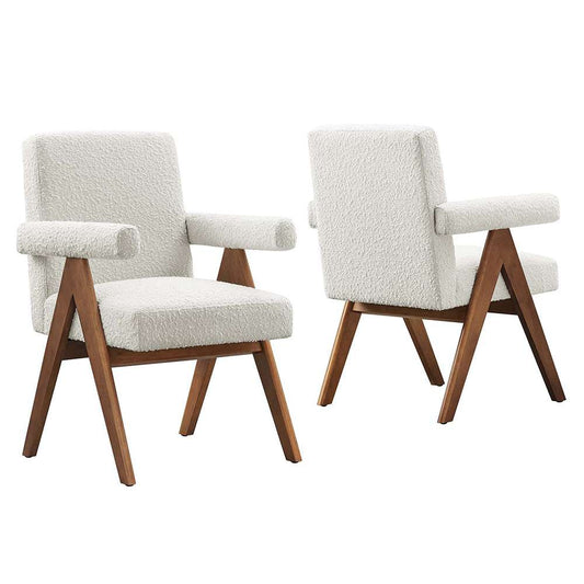 Modway - Lyra Boucle Fabric Dining Room Chair - (Set of 2) - EEI-6506-IVO veiw 1