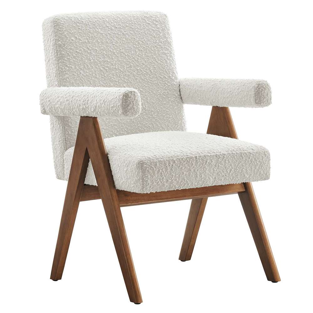Modway - Lyra Boucle Fabric Dining Room Chair - (Set of 2) - EEI-6506-IVO veiw 3