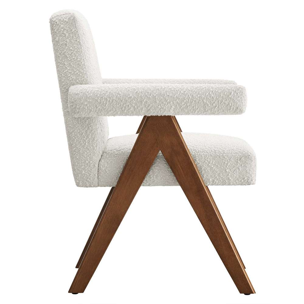 Modway - Lyra Boucle Fabric Dining Room Chair - (Set of 2) - EEI-6506-IVO veiw 4