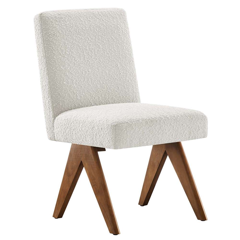 Modway - Lyra Boucle Fabric Dining Room Side Chair - (Set of 2) - EEI-6508-IVO veiw 3