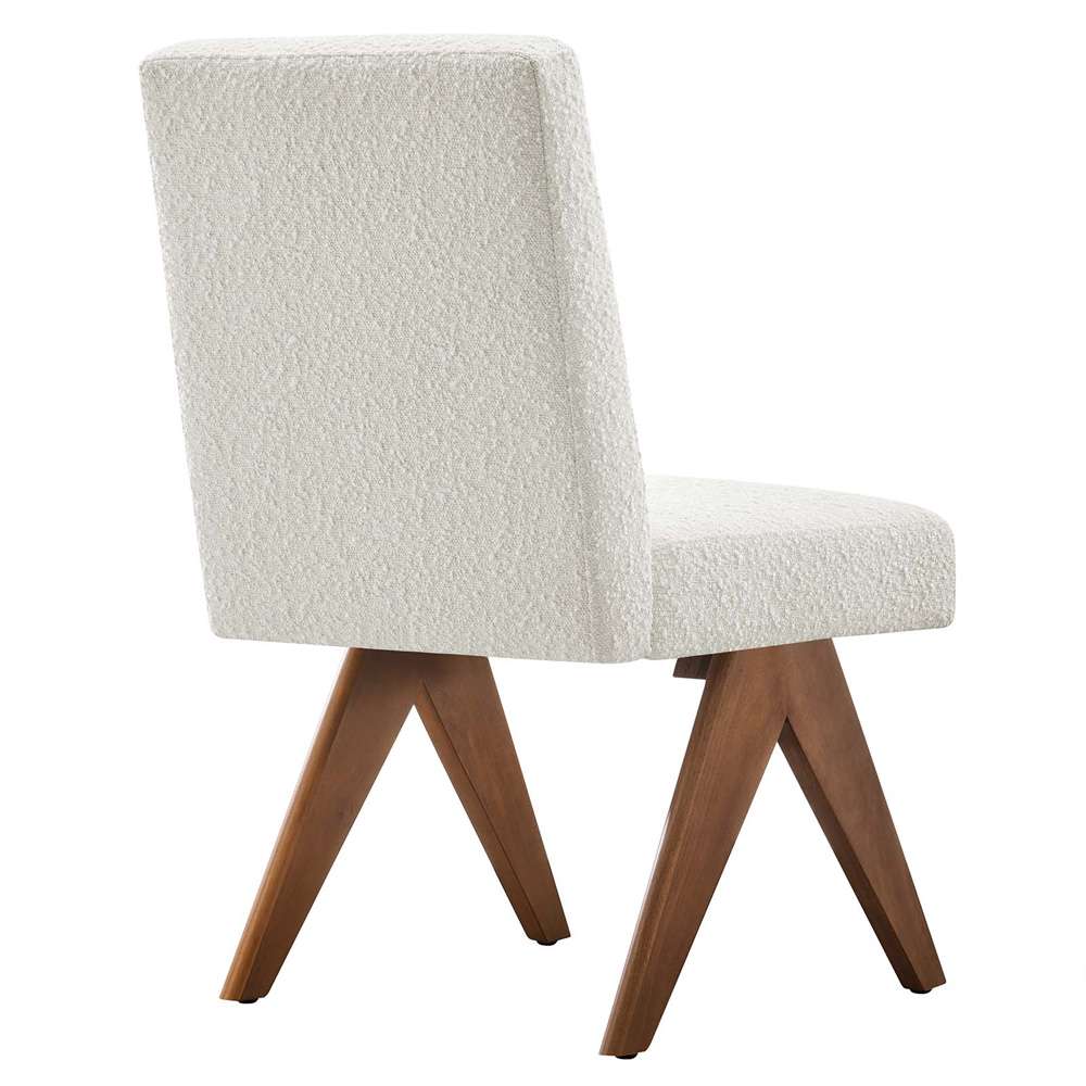Modway - Lyra Boucle Fabric Dining Room Side Chair - (Set of 2) - EEI-6508-IVO veiw 4