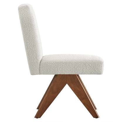 Modway - Lyra Boucle Fabric Dining Room Side Chair - (Set of 2) - EEI-6508-IVO veiw 5