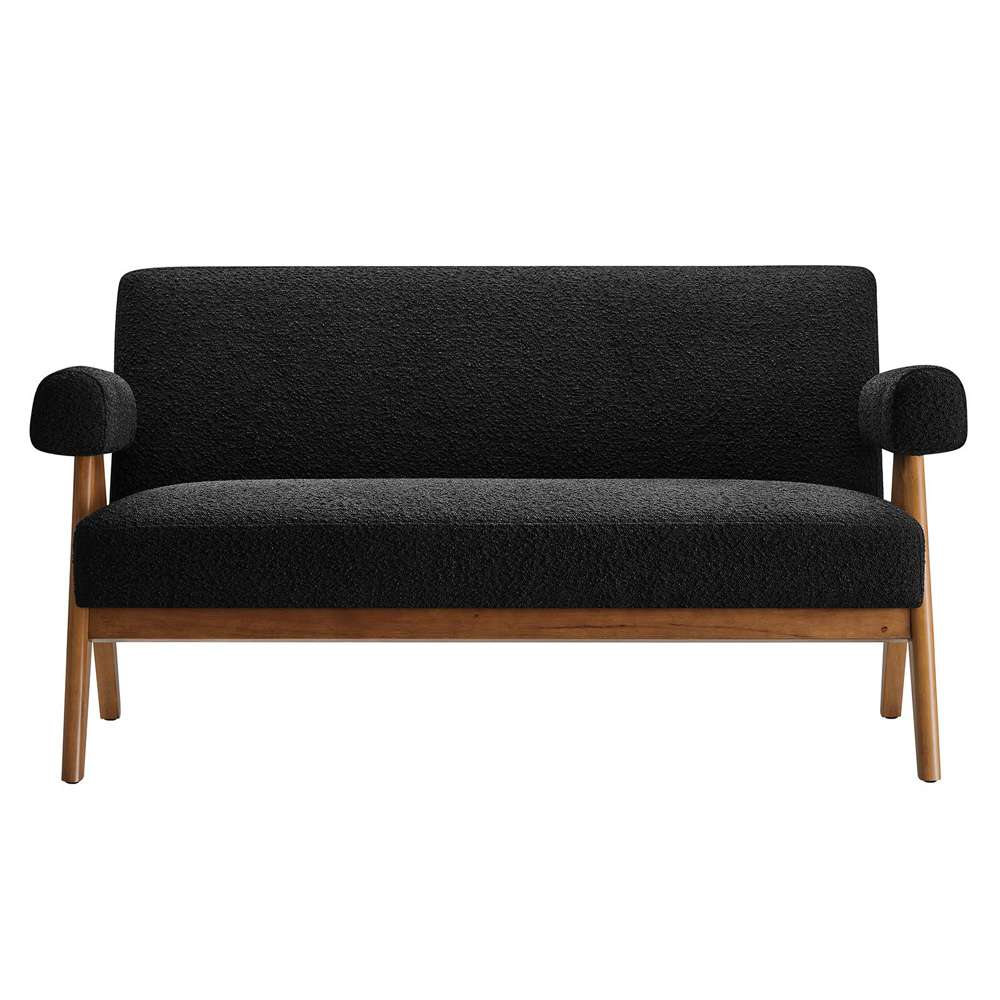 Modway - Lyra Boucle Fabric Loveseat - EEI-6504-BLK veiw 5
