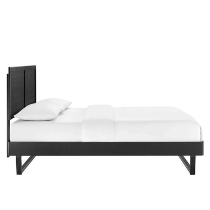Modway - Marlee Full Wood Platform Bed With Angular Frame - MOD-6625-BLK veiw 4