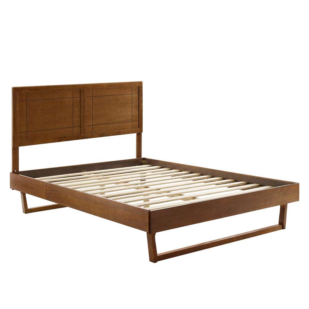 Modway - Marlee Full Wood Platform Bed With Angular Frame - MOD-6625-WAL veiw 3