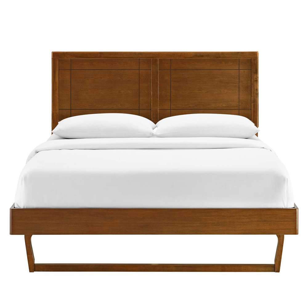 Modway - Marlee King Wood Platform Bed With Angular Frame - MOD-6626-WAL veiw 5