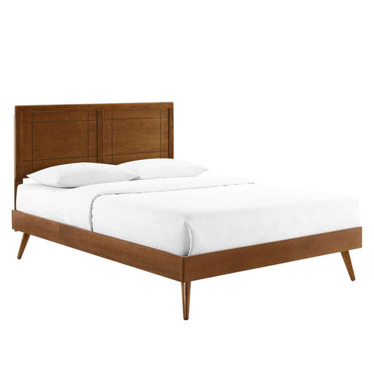 Modway - Marlee King Wood Platform Bed With Splayed Legs - MOD-6629-WAL veiw 2