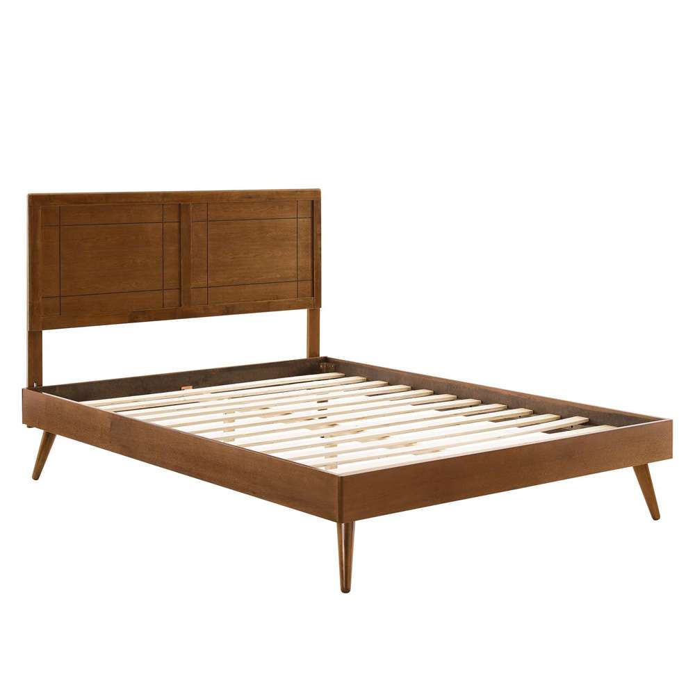 Modway - Marlee King Wood Platform Bed With Splayed Legs - MOD-6629-WAL veiw 3