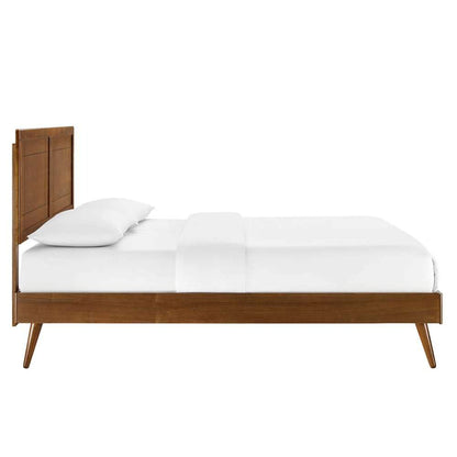 Modway - Marlee King Wood Platform Bed With Splayed Legs - MOD-6629-WAL veiw 4