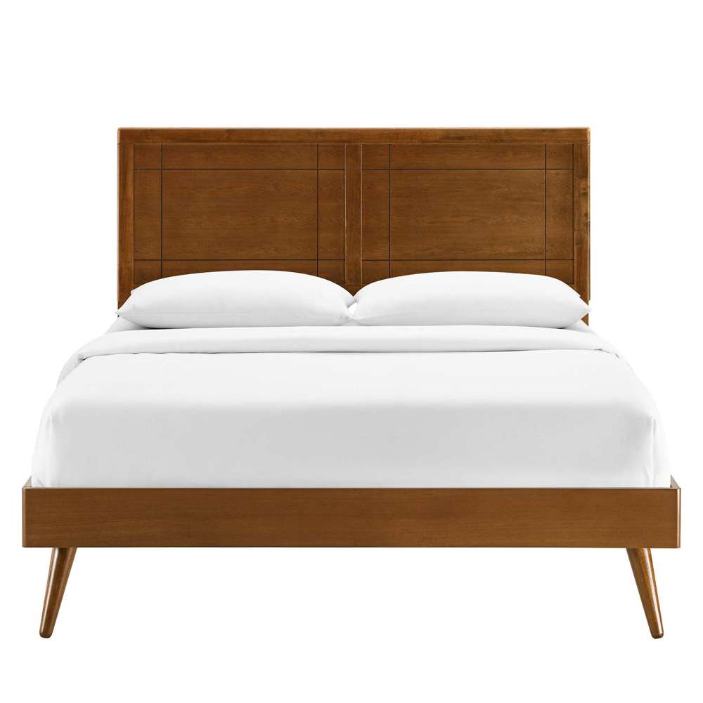Modway - Marlee King Wood Platform Bed With Splayed Legs - MOD-6629-WAL veiw 5