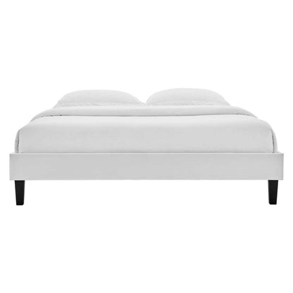 Modway - Reign King Performance Velvet Platform Bed Frame - MOD-6267-LGR veiw 4