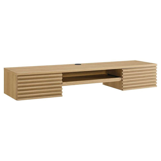Modway - Render Wall Mount Wood Office Desk - EEI-5865-OAK veiw 2