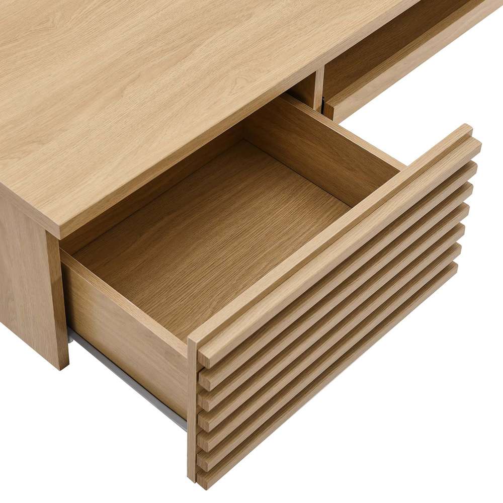 Modway - Render Wall Mount Wood Office Desk - EEI-5865-OAK veiw 5