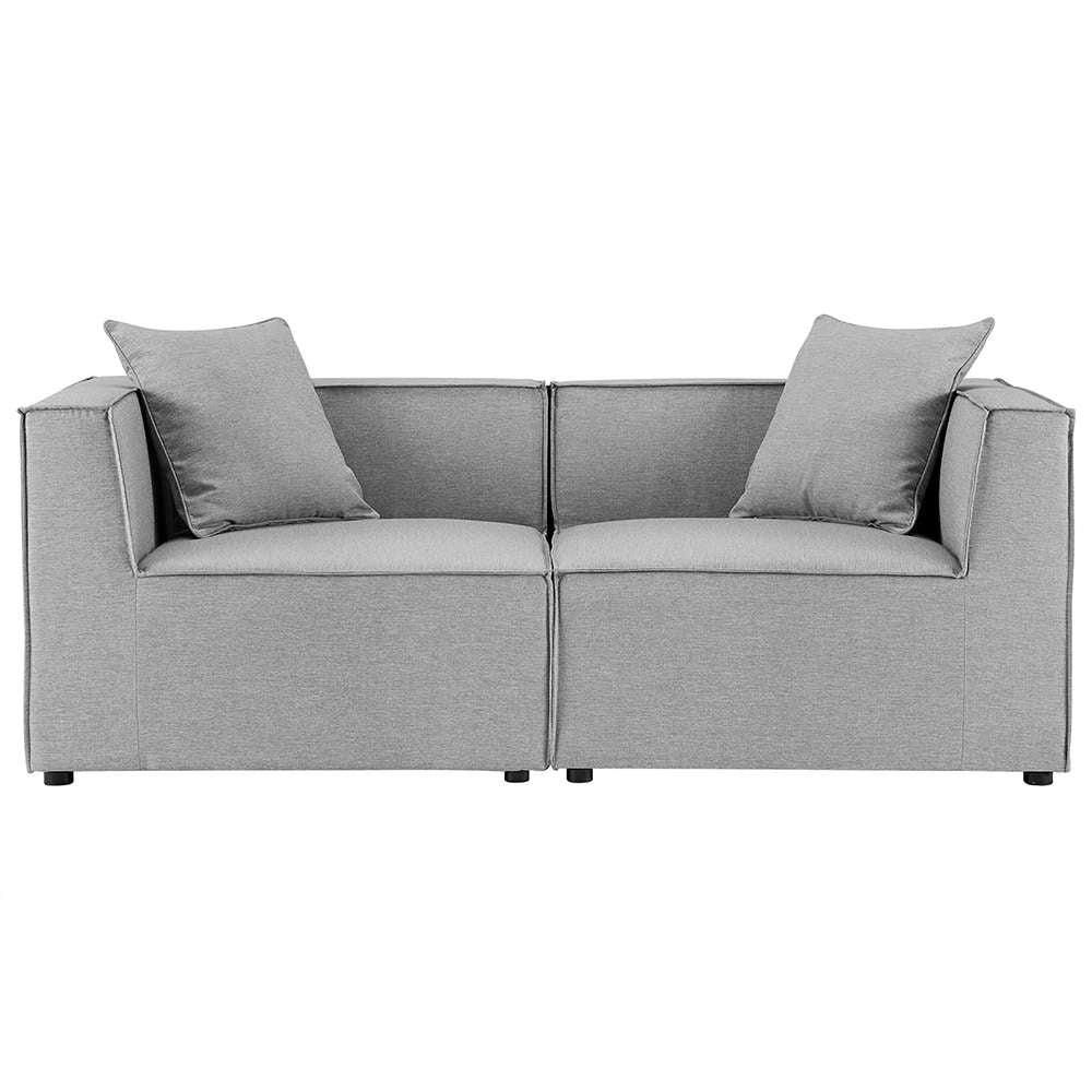 Modway - Saybrook Outdoor Patio Upholstered 2-Piece Sectional Sofa Loveseat - EEI-4377-GRY veiw 1