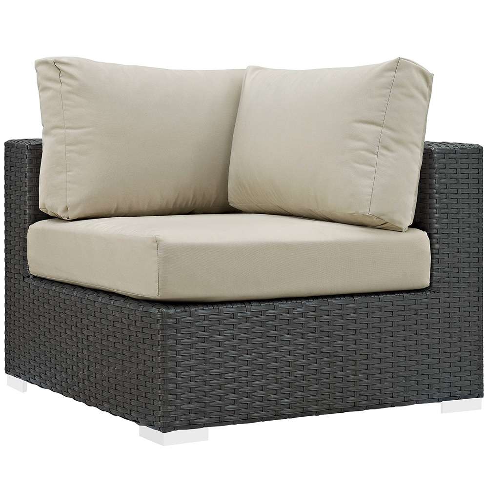Modway - Sojourn Outdoor Patio Sunbrella Corner - EEI-1856-CHC-BEI veiw 1