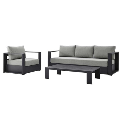 Modway - Tahoe Outdoor Patio Powder-Coated Aluminum 3-Piece Set - EEI-5748-GRY-GRY veiw 1