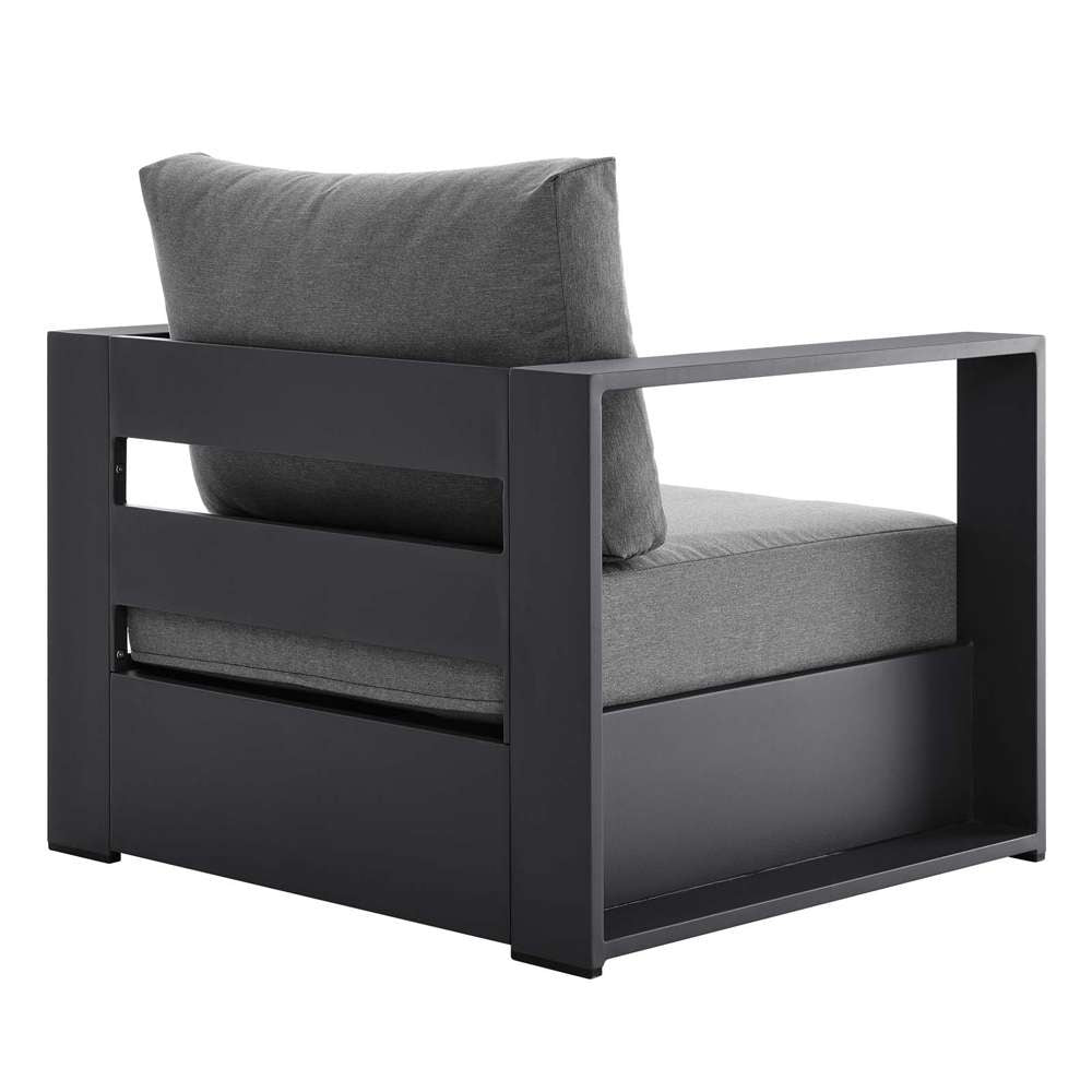Modway - Tahoe Outdoor Patio Powder-Coated Aluminum Armchair - EEI-5675-GRY-CHA veiw 4