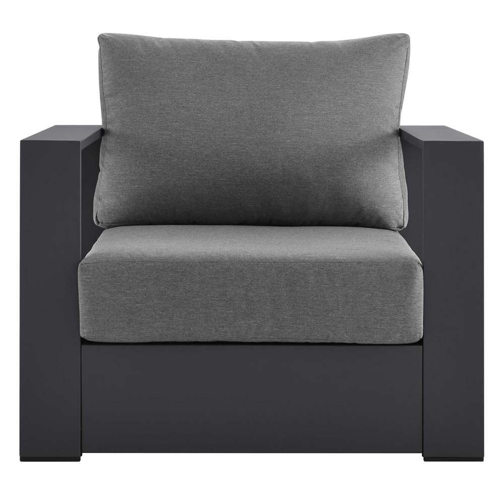 Modway - Tahoe Outdoor Patio Powder-Coated Aluminum Armchair - EEI-5675-GRY-CHA veiw 6