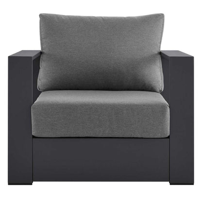 Modway - Tahoe Outdoor Patio Powder-Coated Aluminum Armchair - EEI-5675-GRY-CHA veiw 6