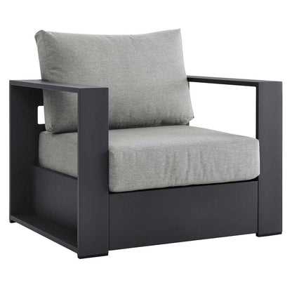 Modway - Tahoe Outdoor Patio Powder-Coated Aluminum Armchair - EEI-5675-GRY-GRY veiw 2