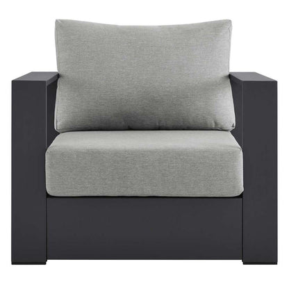 Modway - Tahoe Outdoor Patio Powder-Coated Aluminum Armchair - EEI-5675-GRY-GRY veiw 6