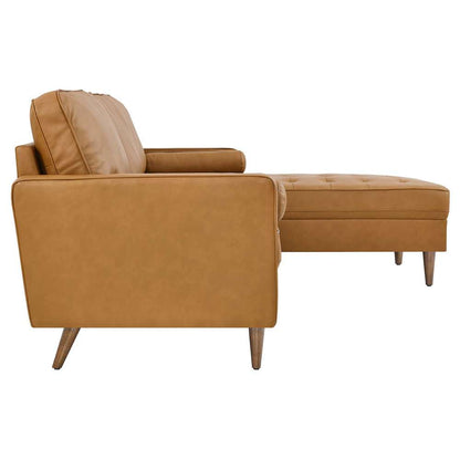 Modway - Valour 98in Leather Sectional Sofa - EEI-5873-TAN veiw 3
