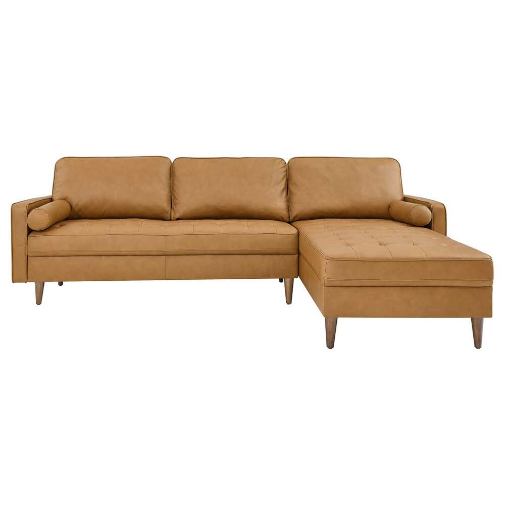 Modway - Valour 98in Leather Sectional Sofa - EEI-5873-TAN veiw 5