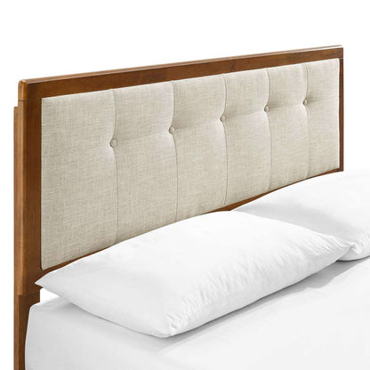 Modway - Willow Full Wood Platform Bed With Angular Frame - MOD-6634-WAL-BEI veiw 6