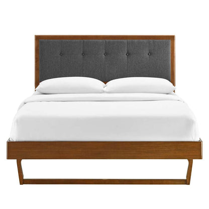 Modway - Willow Full Wood Platform Bed With Angular Frame - MOD-6634-WAL-CHA veiw 5
