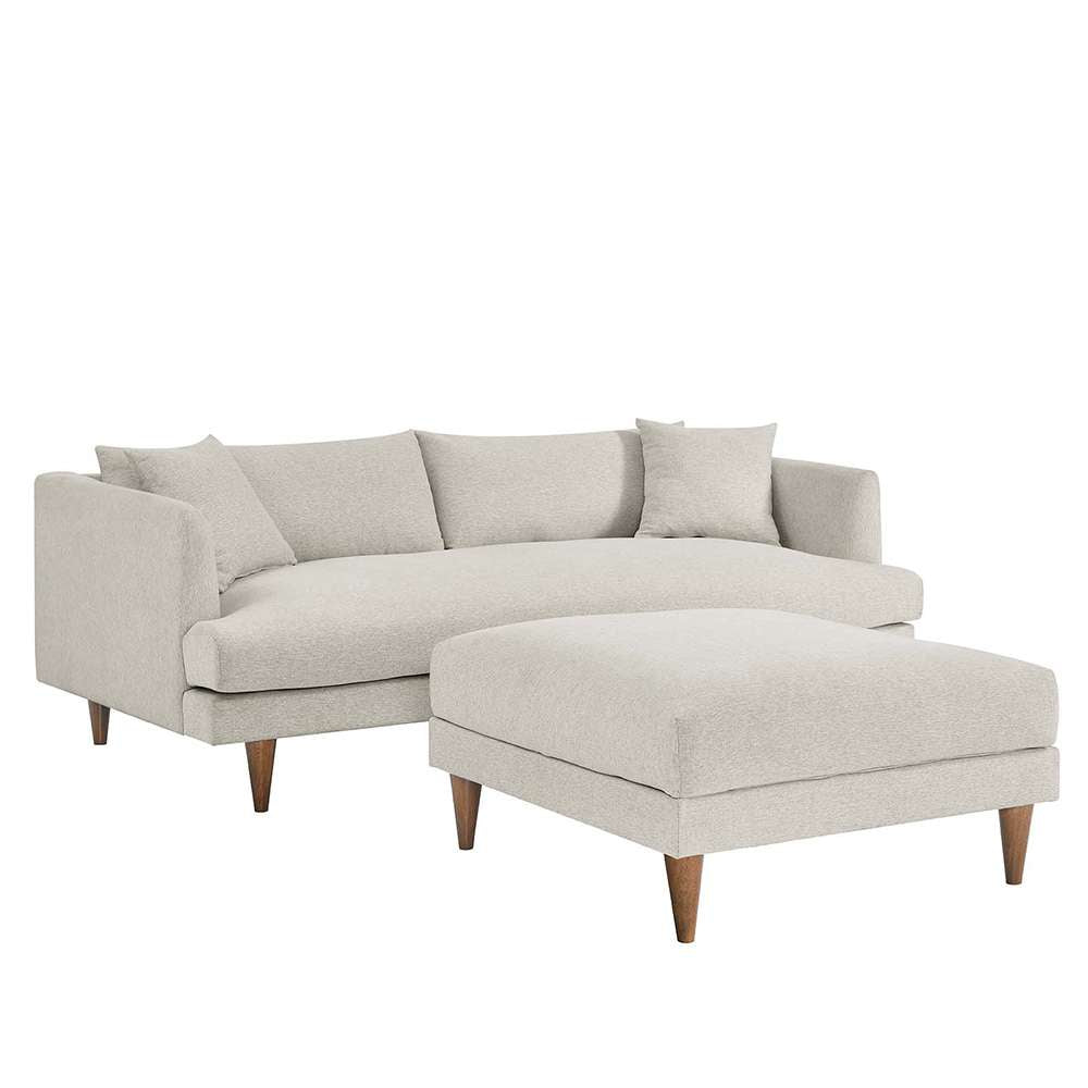 Modway - Zoya Down Filled Overstuffed Sofa and Ottoman Set - EEI-6614-HEI veiw 1