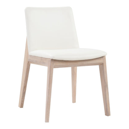 Moes Home - Deco Oak Dining Chair White Pvc (Set of 2) - BC-1086-05 veiw 1