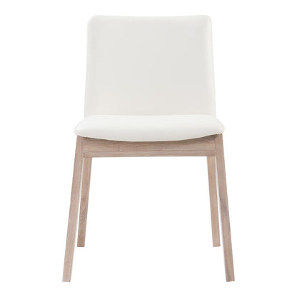 Moes Home - Deco Oak Dining Chair White Pvc (Set of 2) - BC-1086-05 veiw 2