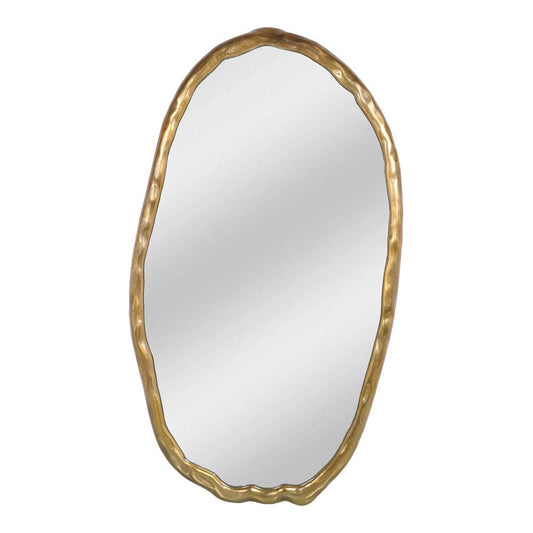 Moes Home - Foundry Mirror Oval Gold - FI-1113-32 veiw 1