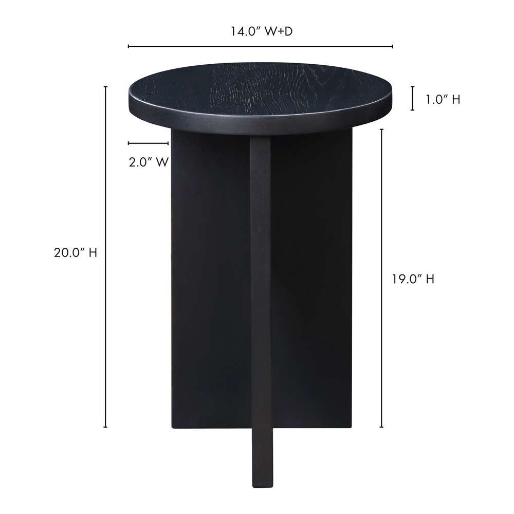 Moes Home - Grace Accent Table Black Oak - BC-1122-02 veiw 6