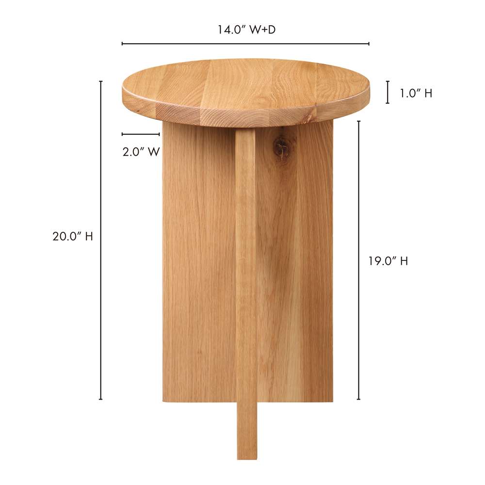 Moes Home - Grace Accent Table Natural Oak - BC-1122-24 veiw 6