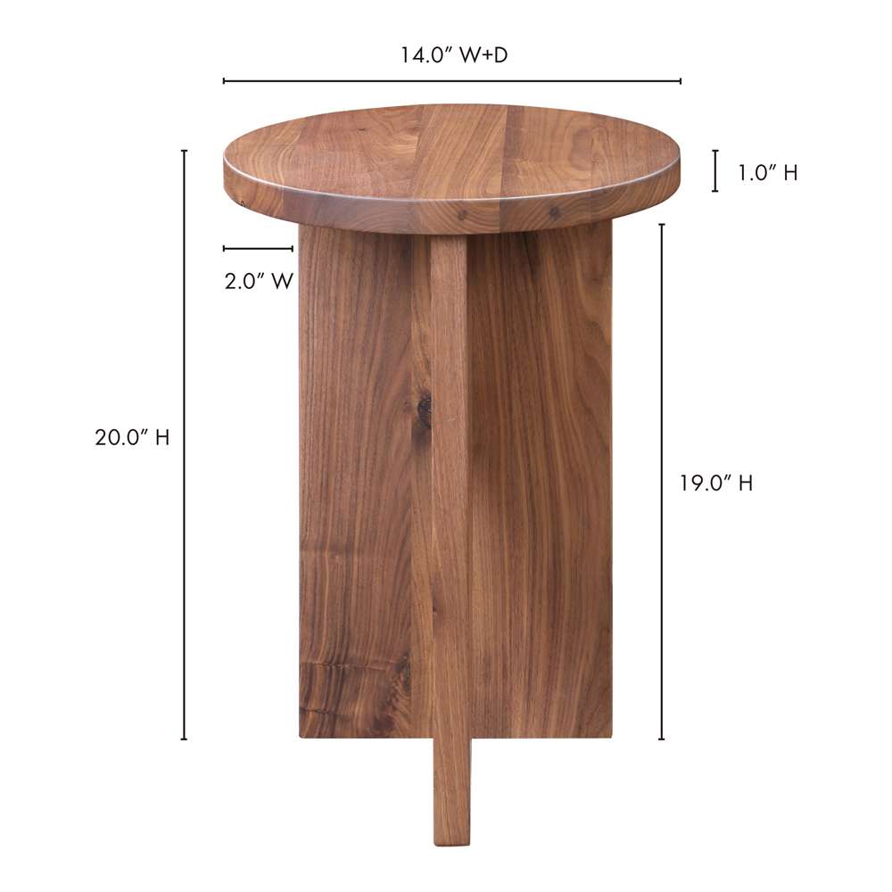 Moes Home - Grace Accent Table Walnut - BC-1122-03 veiw 7