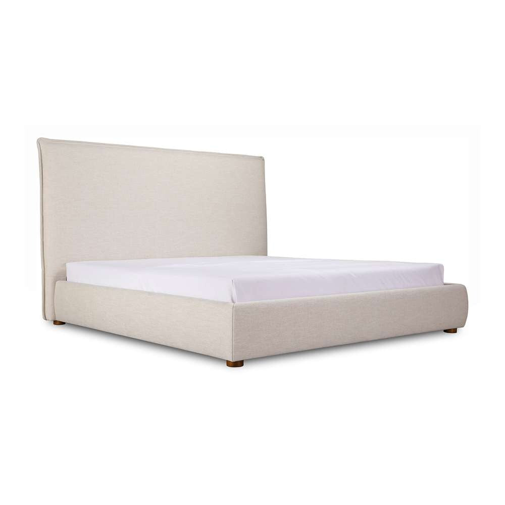 Moes Home - Luzon Queen Bed Tall Headboard Wheat - RN-1148-34-0 veiw 2