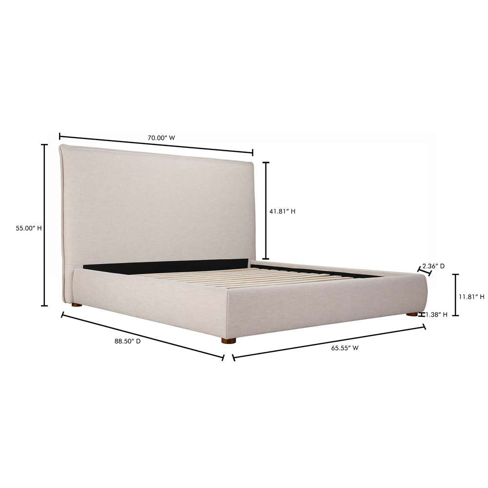 Moes Home - Luzon Queen Bed Tall Headboard Wheat - RN-1148-34-0 veiw 13