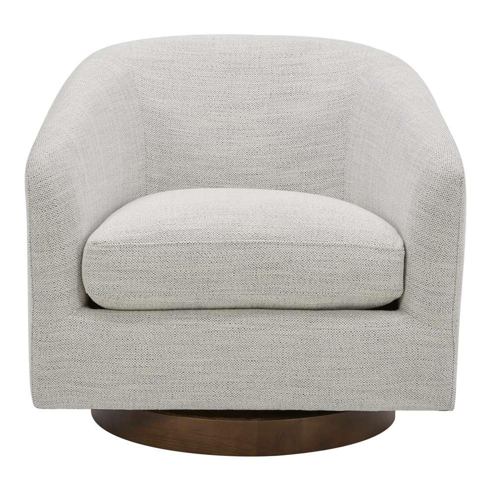 Moes Home - Oscy Swivel Chair Splashed White - KQ-1015-05 veiw 1