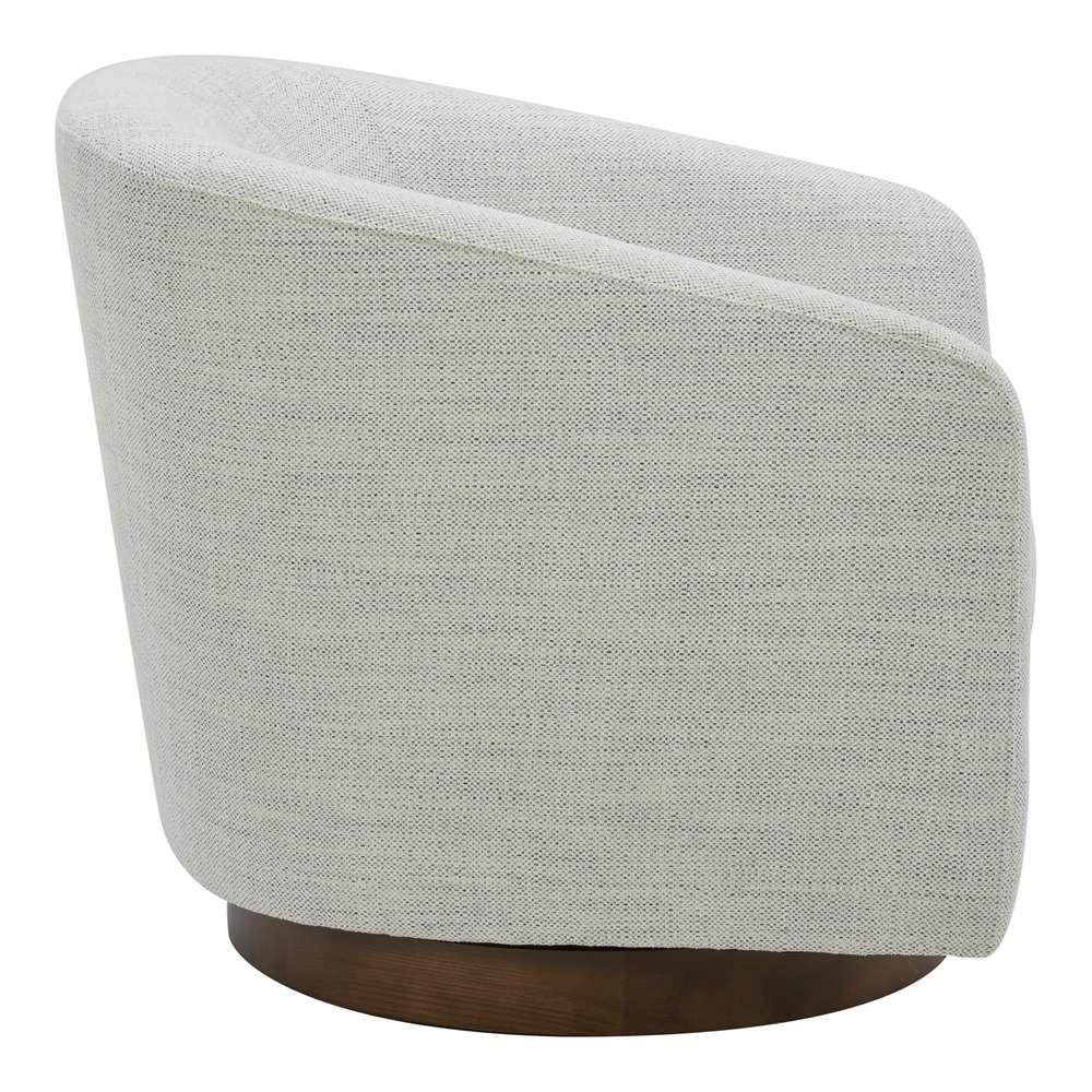 Moes Home - Oscy Swivel Chair Splashed White - KQ-1015-05 veiw 3
