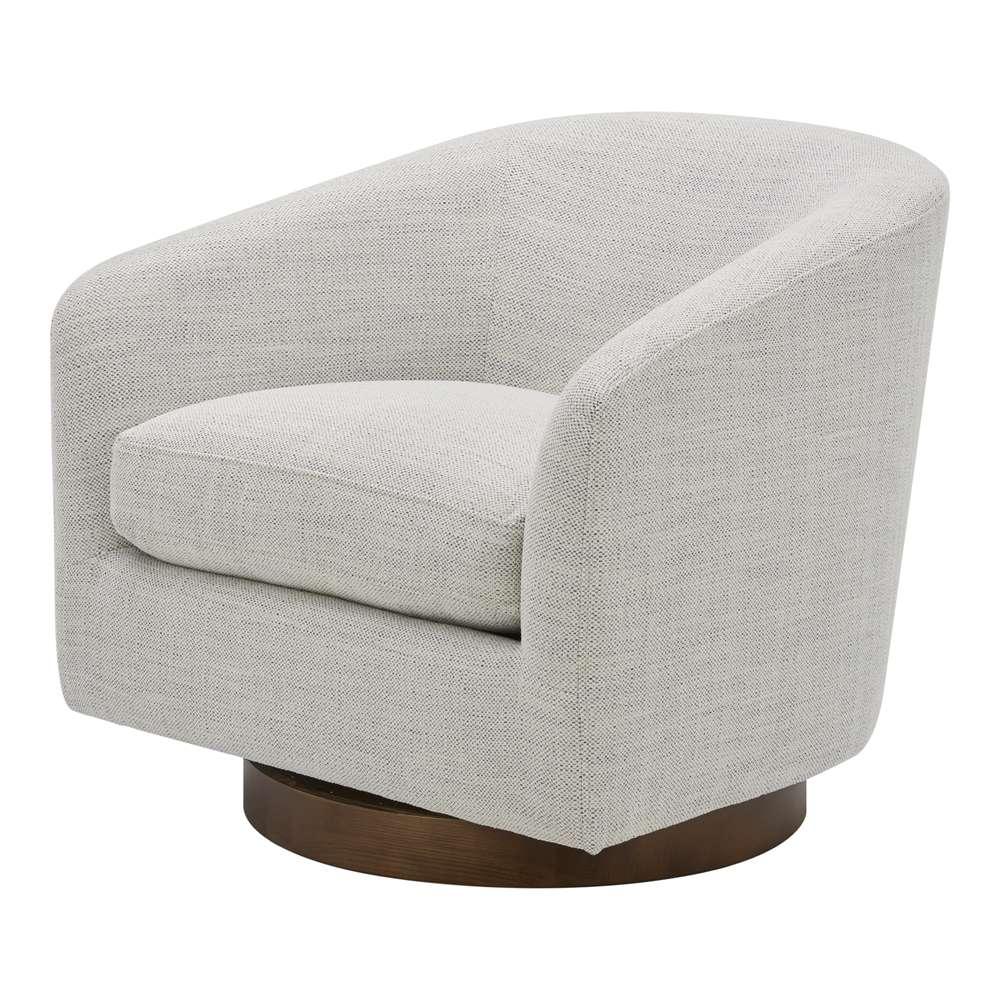 Moes Home - Oscy Swivel Chair Splashed White - KQ-1015-05 veiw 5