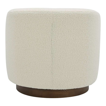 Moes Home - Oscy Swivel Chair Vegan Shearling White - KQ-1015-24 veiw 4