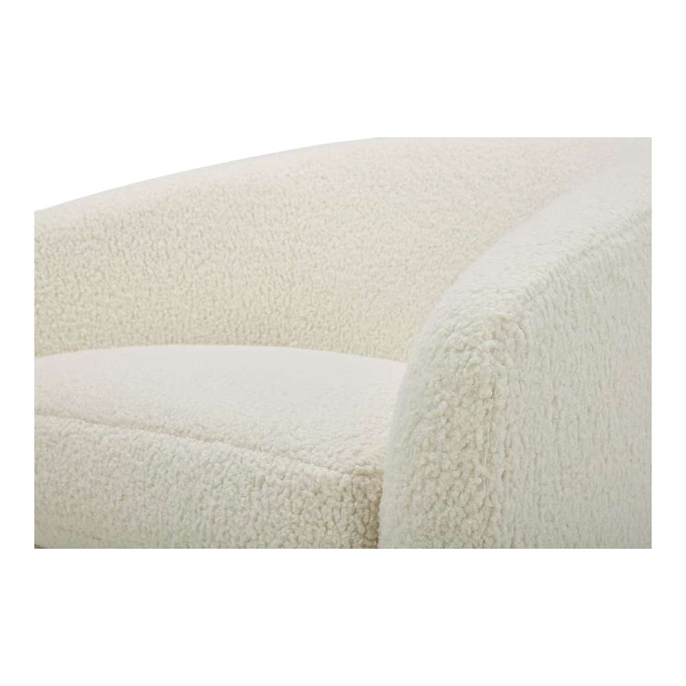 Moes Home - Oscy Swivel Chair Vegan Shearling White - KQ-1015-24 veiw 6
